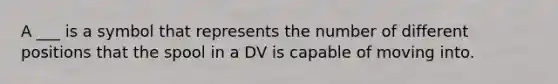 A ___ is a symbol that represents the number of different positions that the spool in a DV is capable of moving into.