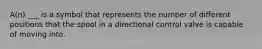 A(n) ___ is a symbol that represents the number of different positions that the spool in a directional control valve is capable of moving into.