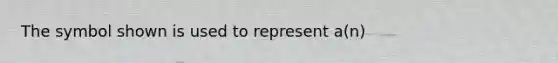 The symbol shown is used to represent a(n)