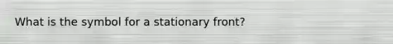 What is the symbol for a stationary front?