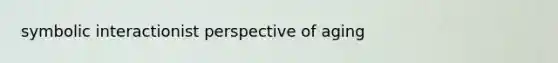 symbolic interactionist perspective of aging