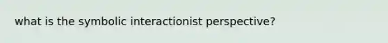 what is the symbolic interactionist perspective?