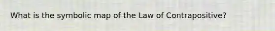 What is the symbolic map of the Law of Contrapositive?