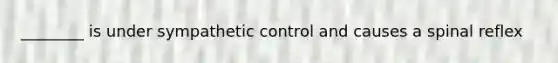 ________ is under sympathetic control and causes a spinal reflex