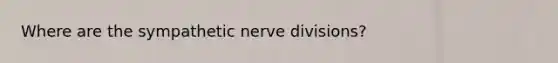 Where are the sympathetic nerve divisions?