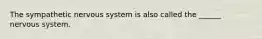 The sympathetic nervous system is also called the ______ nervous system.