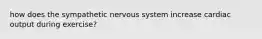 how does the sympathetic nervous system increase cardiac output during exercise?