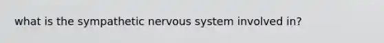 what is the sympathetic nervous system involved in?