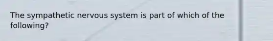 The sympathetic nervous system is part of which of the following?