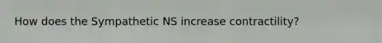 How does the Sympathetic NS increase contractility?