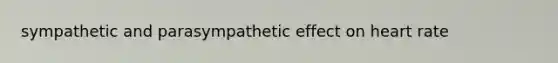 sympathetic and parasympathetic effect on heart rate