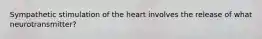 Sympathetic stimulation of the heart involves the release of what neurotransmitter?