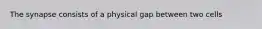 The synapse consists of a physical gap between two cells