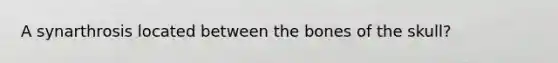 A synarthrosis located between the bones of the skull?