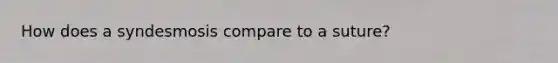 How does a syndesmosis compare to a suture?