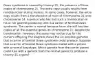 Down syndrome is caused by trisomy 21, the presence of three copies of chromosome 21. The extra copy usually results from nondisjunction during meiosis. In some cases, however, the extra copy results from a translocation of most of chromosome 21 onto chromosome 14. A person who has had such a translocation in his or her gamete-producing cells is a carrier of familial Down syndrome. The carrier is normal because he or she still has two copies of all the essential genes on chromosome 21, despite the translocation. However, the same may not be true for the carrier's offspring.The diagram shows the six possible gametes that a carrier of familial Down syndrome could produce. Suppose that a carrier of familial Down syndrome mated with a person with a normal karyotype. Which gamete from the carrier parent could fuse with a gamete from the normal parent to produce a trisomy-21 zygote?