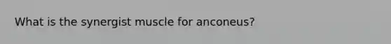 What is the synergist muscle for anconeus?