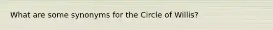 What are some synonyms for the Circle of Willis?