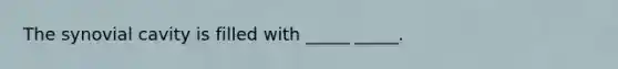 The synovial cavity is filled with _____ _____.