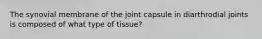 The synovial membrane of the joint capsule in diarthrodial joints is composed of what type of tissue?