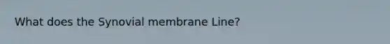 What does the Synovial membrane Line?