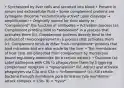 • Synthesized by liver cells and secreted into blood • Present in serum and extracellular fluid • Some complement proteins are zymogens (become *enzymatically active* upon cleavage → amplification) • Originally named for their ability to "complement" the function of antibodies • Activation process (a): Complement proteins bind to *antibodies* in a process that activates them (b): Complement proteins directly bind to the surfaces of *microorganisms* in a process that activates them (c): Complement binds to other *non-complement* proteins that bind microbes and are also made by the liver • The membranes of host cells are protected from complement by membrane bound regulatory molecules (to a certain extent). • Outcome (a): Label pathogens with C3b to phagocytose them by triggering complement receptors = *opsonization* (b): Attract and activate phagocytes via C3a and C5a = *inflammation* (c): Kill certain bacteria through membrane pore formation (via membrane attack complex = C5b- 9) = *lysis*