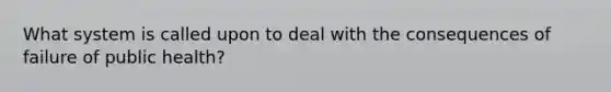 What system is called upon to deal with the consequences of failure of public health?