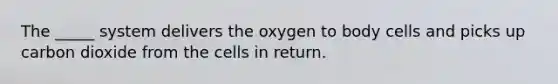 The _____ system delivers the oxygen to body cells and picks up carbon dioxide from the cells in return.