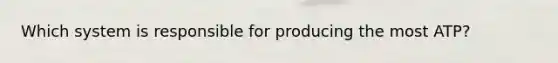 Which system is responsible for producing the most ATP?