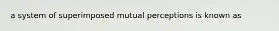 a system of superimposed mutual perceptions is known as