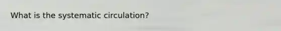 What is the systematic circulation?