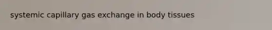 systemic capillary gas exchange in body tissues