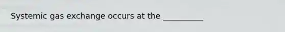 Systemic gas exchange occurs at the __________