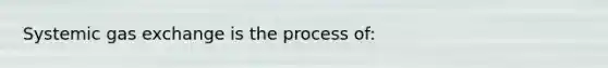 Systemic gas exchange is the process of: