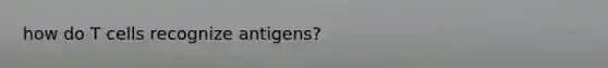 how do T cells recognize antigens?