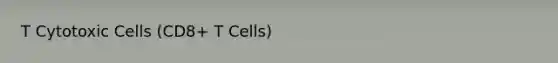 T Cytotoxic Cells (CD8+ T Cells)