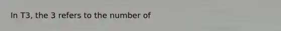 In T3, the 3 refers to the number of