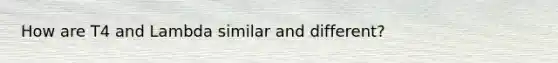 How are T4 and Lambda similar and different?