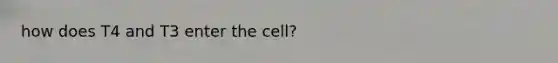 how does T4 and T3 enter the cell?