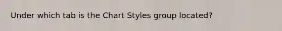 Under which tab is the Chart Styles group located?