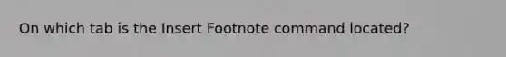 On which tab is the Insert Footnote command located?