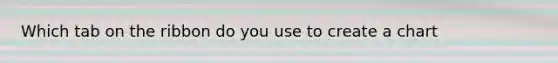 Which tab on the ribbon do you use to create a chart