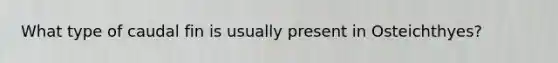 What type of caudal fin is usually present in Osteichthyes?