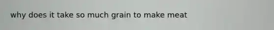 why does it take so much grain to make meat