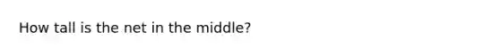 How tall is the net in the middle?