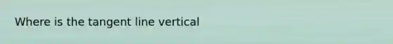 Where is the tangent line vertical