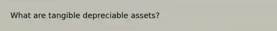 What are tangible depreciable assets?