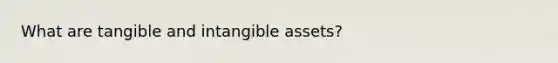 What are tangible and <a href='https://www.questionai.com/knowledge/kfaeAOzavC-intangible-assets' class='anchor-knowledge'>intangible assets</a>?