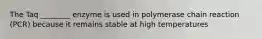 The Taq ________ enzyme is used in polymerase chain reaction (PCR) because it remains stable at high temperatures