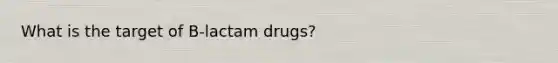 What is the target of B-lactam drugs?